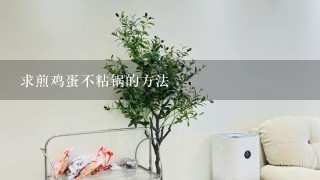 求煎鸡蛋不粘锅的方法