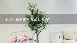 王力门锁的维修方法有哪些?