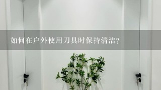 如何在户外使用刀具时保持清洁?